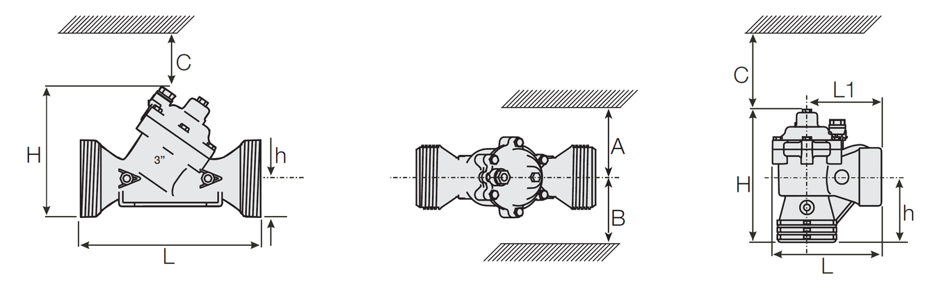 Bermad - 120 -3 Way - Technical Specifications