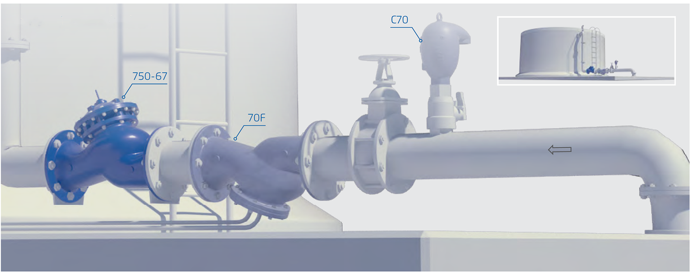 Bermad - Model 750-67 - Typical Installation.